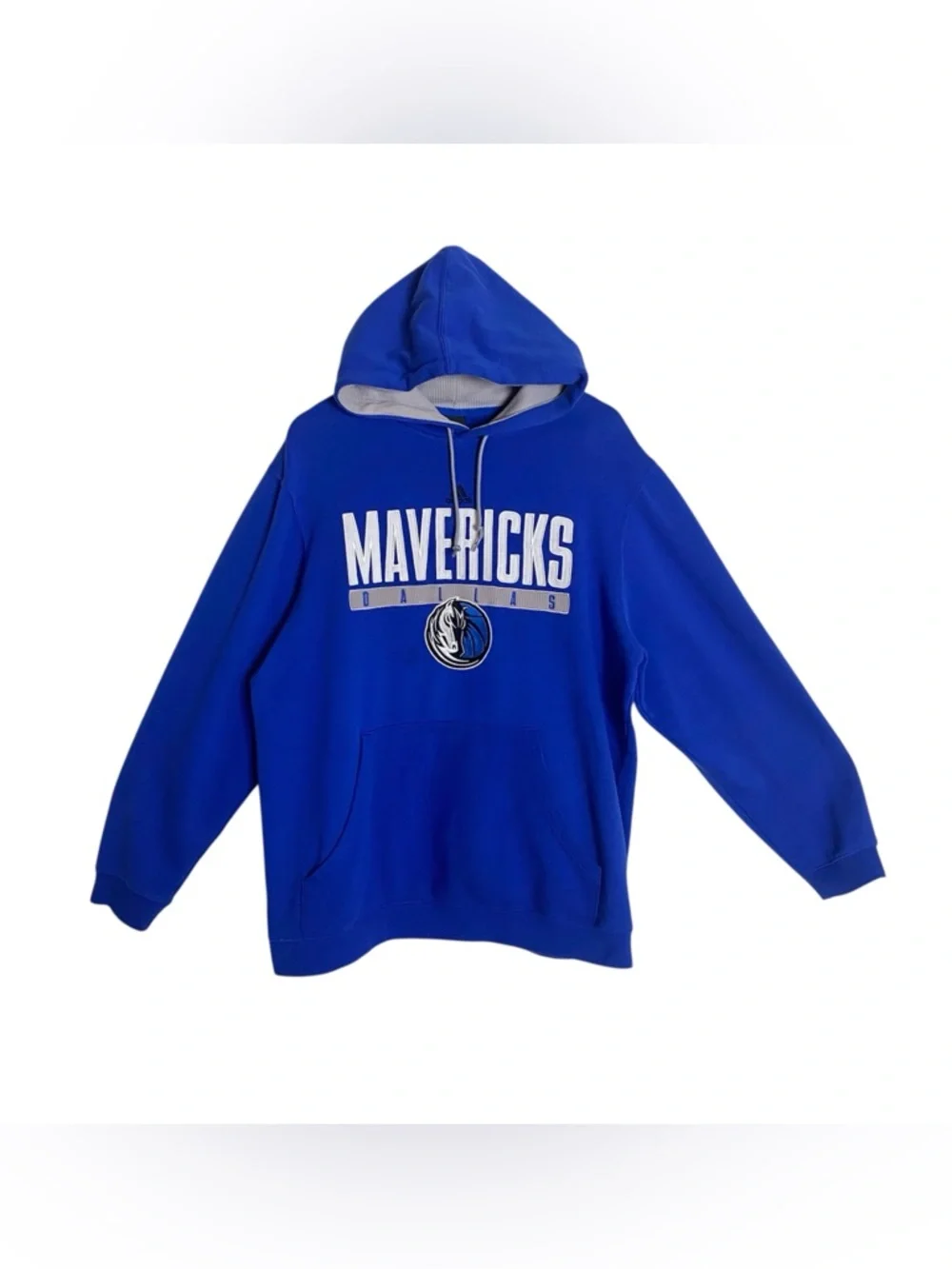 Adidas Mens Vintage Y2K Dallas Mavericks NBA Graphic Pullover Hoodie